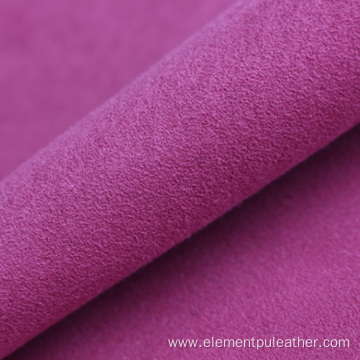 Nonwoven synthetic microfiber suede leather for shoes